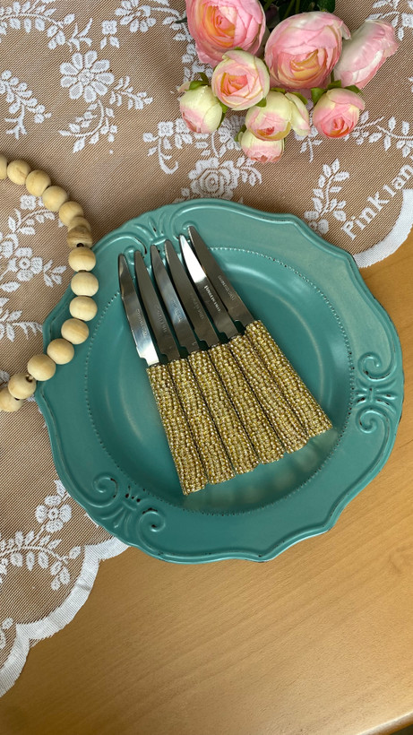 کارد و چنگال نگین دار